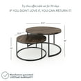 Nathan James Stella Round Nesting or Stacking Coffee Table Set of 2