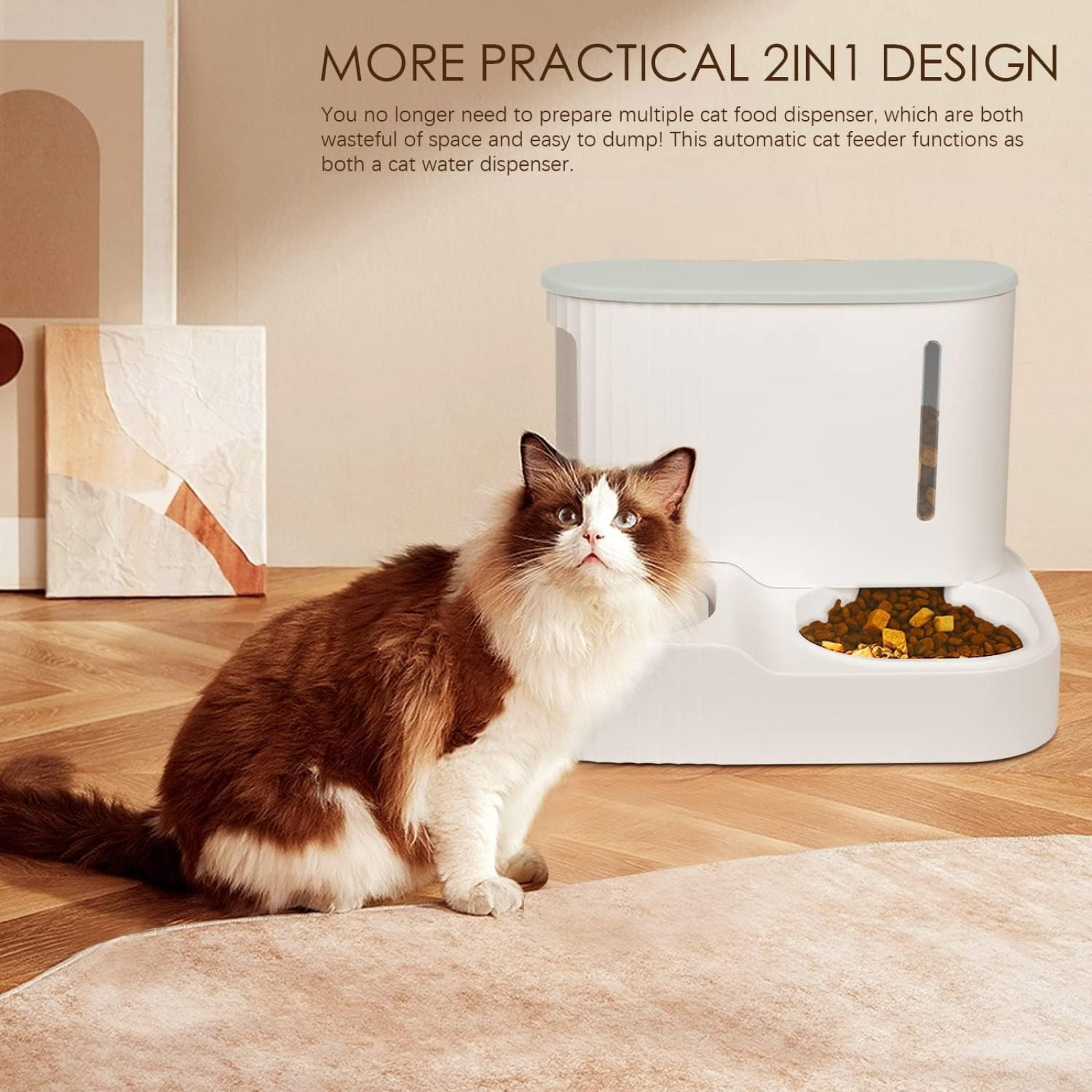 SQDWYGUO Gravity Pet Feeder and Water Dispenser Set, Automatic Cat Food Dispenser, Automatic Pet Feeder and Water Dispenser 2 in 1Suitable for Tracing Dogs and Pets,green