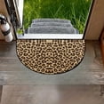 thumbnail image 3 of Leopard Print Half Moon Area Rug, Semi-Circle Floor Mat for Living Room Kitchen Bathroom Doorway, 3 of 6