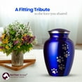 thumbnail image 2 of Best Friend Services Ottilie Paws Pet Urn-LRG, Blue/Vert Pewter Paws, 2 of 4