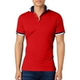 thumbnail image 3 of JTieacloth Mens Lapel Shirts Men's Shirts Performance Wicking Classic Fit Button Shirts For Men(Red,XXL), 3 of 5