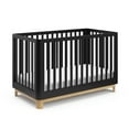 thumbnail image 3 of Storkcraft Santos 3-in-1 Convertible Baby Crib, Black with Natural, 3 of 17