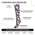 thumbnail image 3 of Lsque Leaves Flower Pattern Sport Compression Socks for Men & Women 15-20 mmHg Knee High Nurse Pregnant Running Medical and Travel Athletic, 3 of 6
