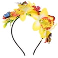 thumbnail image 1 of KAKOWELY Diadema de mariposa con flores, tocado para disfraz de fiesta de té, 1 of 4