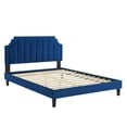 thumbnail image 3 of Modway Sienna Performance Velvet Queen Platform Bed, Blue, 3 of 10