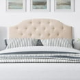thumbnail image 4 of CorLiving Calera Diamond Button Tufted Upholstered Arched Panel Full Size Headboard, 4 of 6