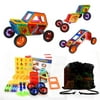 Magical Magnets Toys For Kids Stacking 46 PC Educational Construction Set Building Blocks Car Building With Wheels Caterpillar Track
