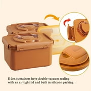 E-Jen Premium Kimchi, Sauerkraut Probiotic Fermentation Container with Inner Vacuum Lid (Earthenware Brown, 3.1 gal/ 12L)