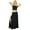 Black, variant on Bimba Women Black Pencil Long Skirt Side Slit Rayon Skirt