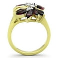 thumbnail image 3 of Womens Gold Rings Two-Tone IP Gold (Ion Plating) Stainless Steel Ring with Glass in Amethyst TK1565, 3 of 4