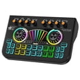 thumbnail image 1 of Audio Mixer, Sound Board for Pc/Phone Live Streaming Gaming, Audio Interface for 3.5mm/6.35mm Dynamic Microphone, Live Sound Card, 1 of 8