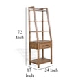 thumbnail image 5 of Benjara Yael Freestanding Pier with Adjustable Shelves, 72 Inch Light Brown, 5 of 6