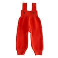 thumbnail image 1 of MIASHUI Girls Sweatpants Baby Knit Jumpsuit Overalls Solid Color Romper Pants,Orange,3-6 Months, 1 of 4