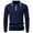 F153-Navy, variant on FYDUU Mens Crewneck Sweater Knit Sweater Jacket Full Zip Front Stand Collar Warm Soft Comfortable Casual Outwear Fall Winter Knitted Sweater for Men