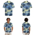 thumbnail image 2 of Xixirimido Palm Tree Print Matching Sets for Beach Vacation Men's Hawaiian Shirt & Women's Sleeveless Midi Dress Hawaiian Matched Couples Summer Outfits, XL, 2 of 7