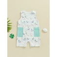 thumbnail image 2 of Bagilaanoe Newborn Baby Girls Boy One-pieces Print Sleeveless Jumpsuit 3M 6M 12M 18M 24M Infant Romper Summer Casual Clothing, 2 of 8