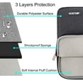 thumbnail image 3 of Mosiso Polyester Vertical Style Water Repellent Laptop Sleeve Case Bag Cover with Pocket for 11.6-12.3 inch, MacBook Air 11 inch, Space Gray, 3 of 5
