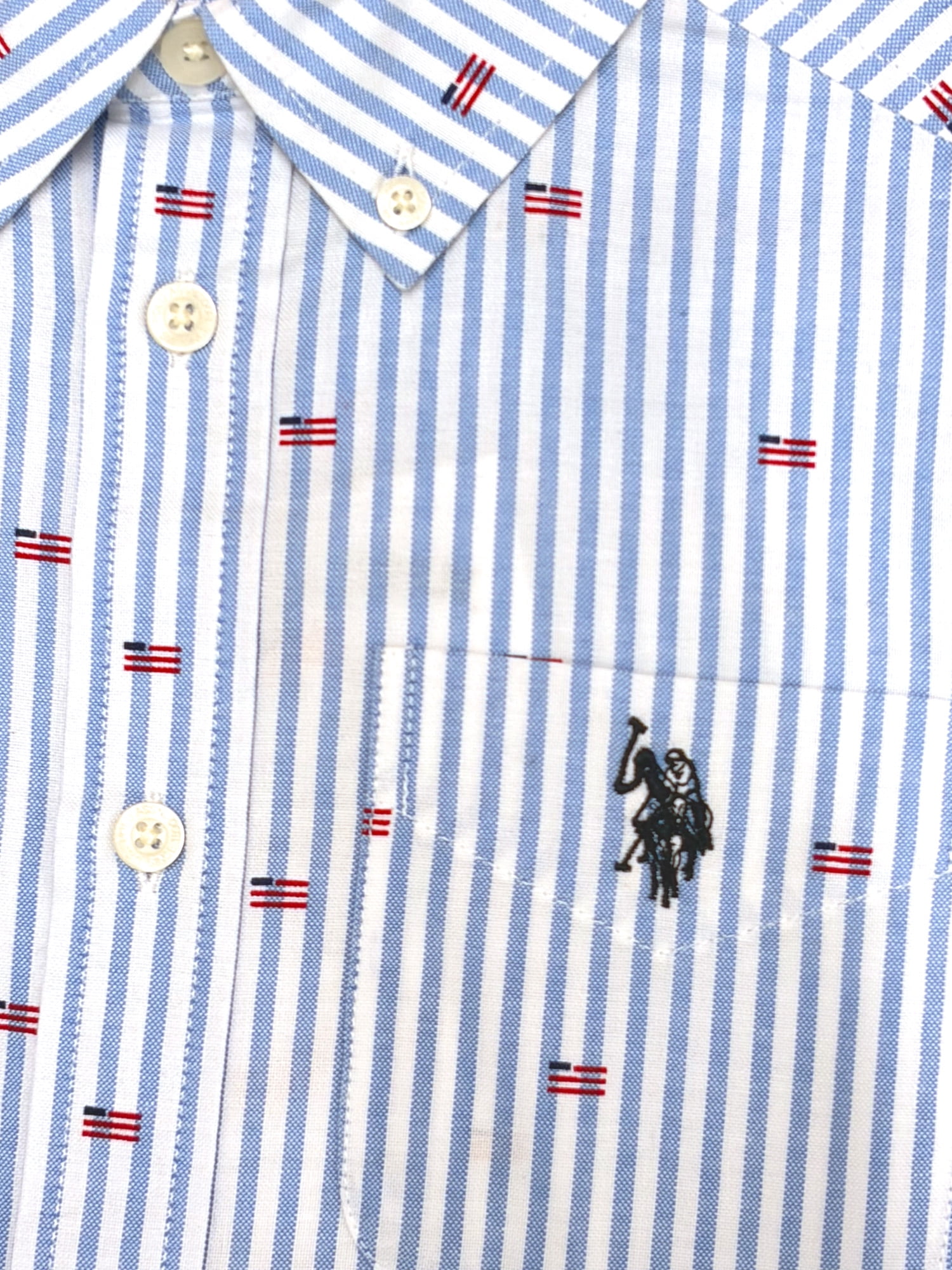 U.S. Polo Assn. Short Sleeve Button-Up Shirt for Boys, Size 4-18