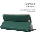 thumbnail image 2 of iPhone 8 Plus Genuine Cowhide Leather Wallet Case,Headset Winder,Flip Folio Magnetic Closure,Card Holder Slots,Kickstand,Cash Pockets Wrist Strap Cover Case for iPhone 7 Plus,5.5",Deep Green, 2 of 17