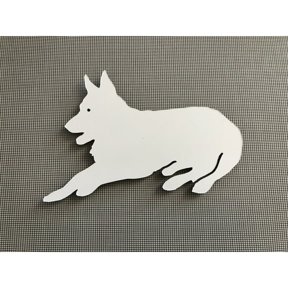 DCentral German Shepherd Flexible Screen Magnet: Double-Sided Décor; For NON-RETRACTABLE Screens, Multipurpose, Helps to Stop Walking into screens, Covers small tears in Screens, . Size 6.5" x 4.6."