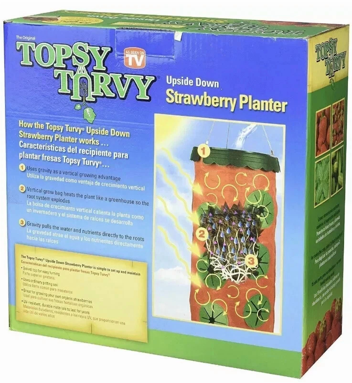 PURELY- Topsy Turvy~Upside Down Strawberry Planter~15 Quarts, Vertical Garden Hanging