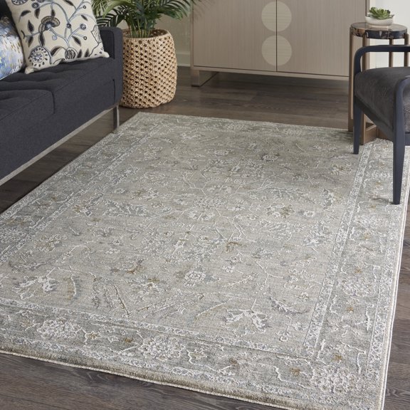 Nourison Asher Persian Light Grey 3'11" x 5'11" Area Rug, (4x6)