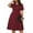 Red, variant on Women's Plus Size Summer Dress, Short Sleeve Round-Neck Short Party Dress with Pockets