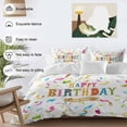 thumbnail image 4 of Happy Birthday Bedding 3 Piece Duvet Cover Set Full Size, Colorful Words Soft Microfiber Comforter Cover with Zipper Closure & Pillowcases, Wrinkle & FadeResistant Quilt Cover, 4 of 9