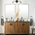 thumbnail image 4 of TEHOME Kengston Comtemporary Black Metal Framed Rectangle Bathroom Vanity Mirror 24x36'', 4 of 9