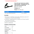thumbnail image 2 of Front Left Lower Control Arm and Ball Joint Assembly - Compatible with 1999 - 2006 Chevy Silverado 1500 2000 2001 2002 2003 2004 2005, 2 of 2