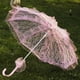 thumbnail image 4 of Paraguas de encaje hecho a mano, estilo vintage romántico para bodas. Ideal para fotos. Rosado, 4 of 7