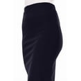 thumbnail image 5 of Moa Collection Women's Elastic High Waist Stretch Comfy Office Work Wear Solid Midi Skirt S-3XL, 5 of 5