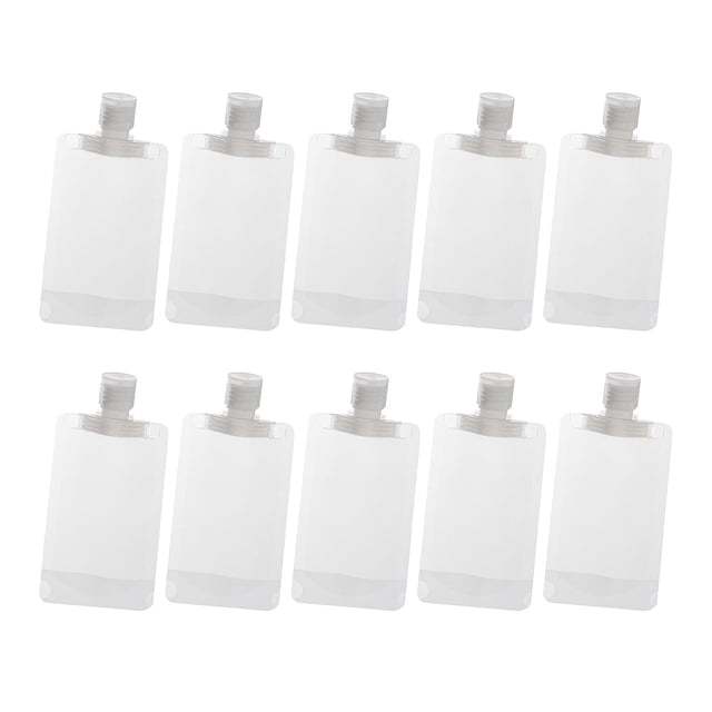 10 piezas de contenedores de artículos de tocador de bolsa vacía recargable de viaje portátil, transparente Anti 100 mml jinwen Bolsa comprimible vacía