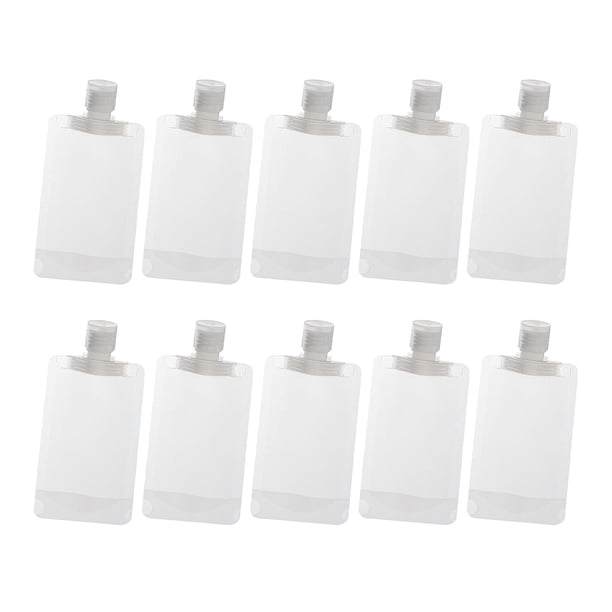 10 piezas de contenedores de artículos de tocador de bolsa vacía recargable de viaje portátil, transparente Anti 100 mml jinwen Bolsa comprimible vacía