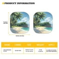 thumbnail image 5 of Bulopur Beach Palm Tree Car Windshield Sun Shade Light Blocking Sun Shade Car Windshield Easy Installation Sun Visor Protector Vehicle Exterior Accessory for Most SUVs Vans Trucks, 5 of 6