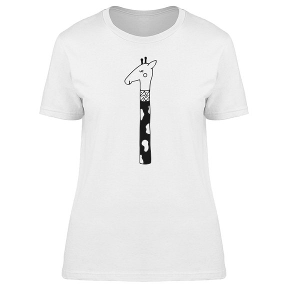 Cute Cartoon Giraffe Head Tee Women's -Image by Shutterstock