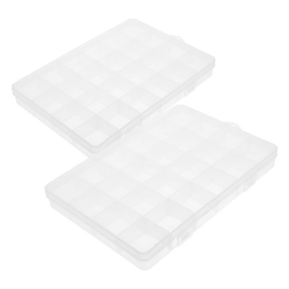 HOMEMAXS 2pcs Multi-Compartment Tackle Box Plastic Organizer Box with Dividers for Fishing Gear Container Lures Storage Case Jewelry Beads Bin