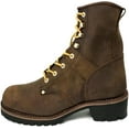 thumbnail image 3 of Men's Logger Boots Leather 10" Lace Up Rugged Work Motorcycle Biker, 3 of 5