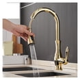 thumbnail image 2 of Gold Kitchen Faucets Silver Single Handle Pull Out Kitchen Tap Single Hole Handle Swivel Degree Water Mixer Tap Mixer Tap ,Effortless Installation, 2 of 7