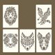 thumbnail image 1 of Plantillas De Animales De León, Ciervo, Tigre, Lobo, Ballena, Caballo, Para Pintar En Paredes De Tela De Madera, Aerógrafo + Más Plantilla De Mylar Reutilizable De 8.2 Pulgadas "11.4" (Paquete De 5) (, 1 of 5