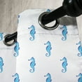 thumbnail image 3 of Ambesonne Ocean Grommet Curtain, Navy Fish Motif Sealife, 50" x 96", Turquoise White, 3 of 6