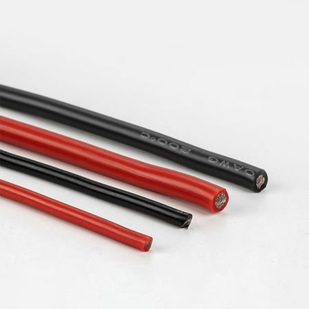

BCLONG For Anderson Plug Flexible PVC Battery Welding Cable Black & Red 1meter Length
