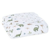 aden + anais™ essentials cotton muslin blanket, Blue, Dino Jungle, Infant, Boys