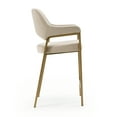 thumbnail image 3 of Modrest George - Modern Beige Fabric + Antique Brass Counter Chair, 3 of 6