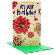 PaperCraft Birthday Greeting Cards with Envelope, Colorful Flowers