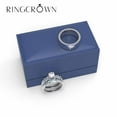 thumbnail image 3 of 3pc Couples Wedding Ring Sets His And Hers Women Sterling Silve Round Moissanite and men Wedding Bands Together With The Ring Box, 3 of 6