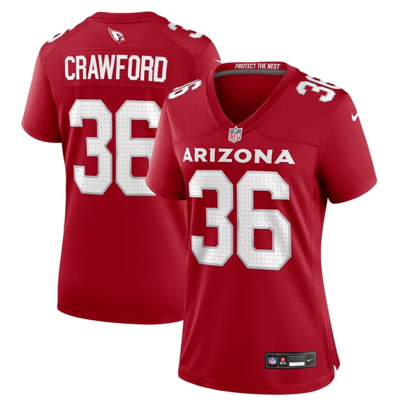 Women's Nike Kitan Crawford Cardinal Arizona Cardinals Team Game Jersey
