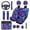 Fashion Tie-dye, variant on Pzuqiu Fashion Tie-dye Automobile Interior Sets Car Front Rear Seat Cover Steering Wheel Seat Belt Headrest Center Console Cushion Pad Keychain Coaster 14 Pcs Full Set Covers Fit Most Vehicles