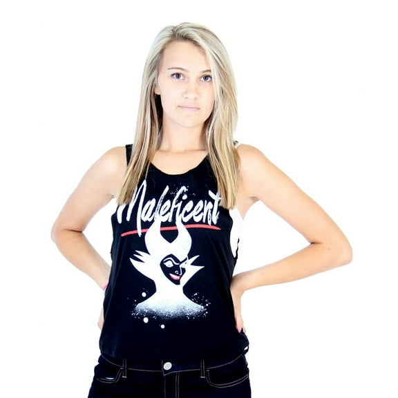Disney Maleficent Inverse Juniors Black Tank Top