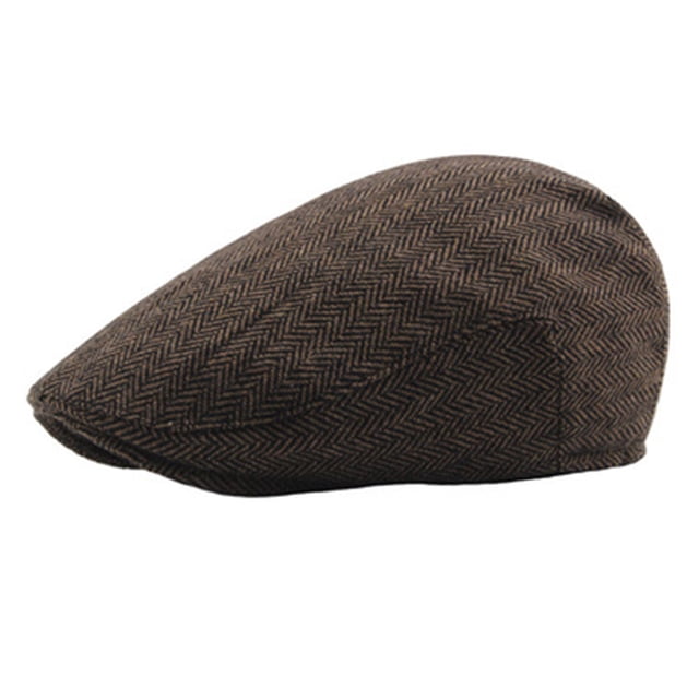 Boina de espiga para hombre, gorra para hombre, gorro cálido para personas de mediana edad y mayores, gorro de lana para otoño e invierno